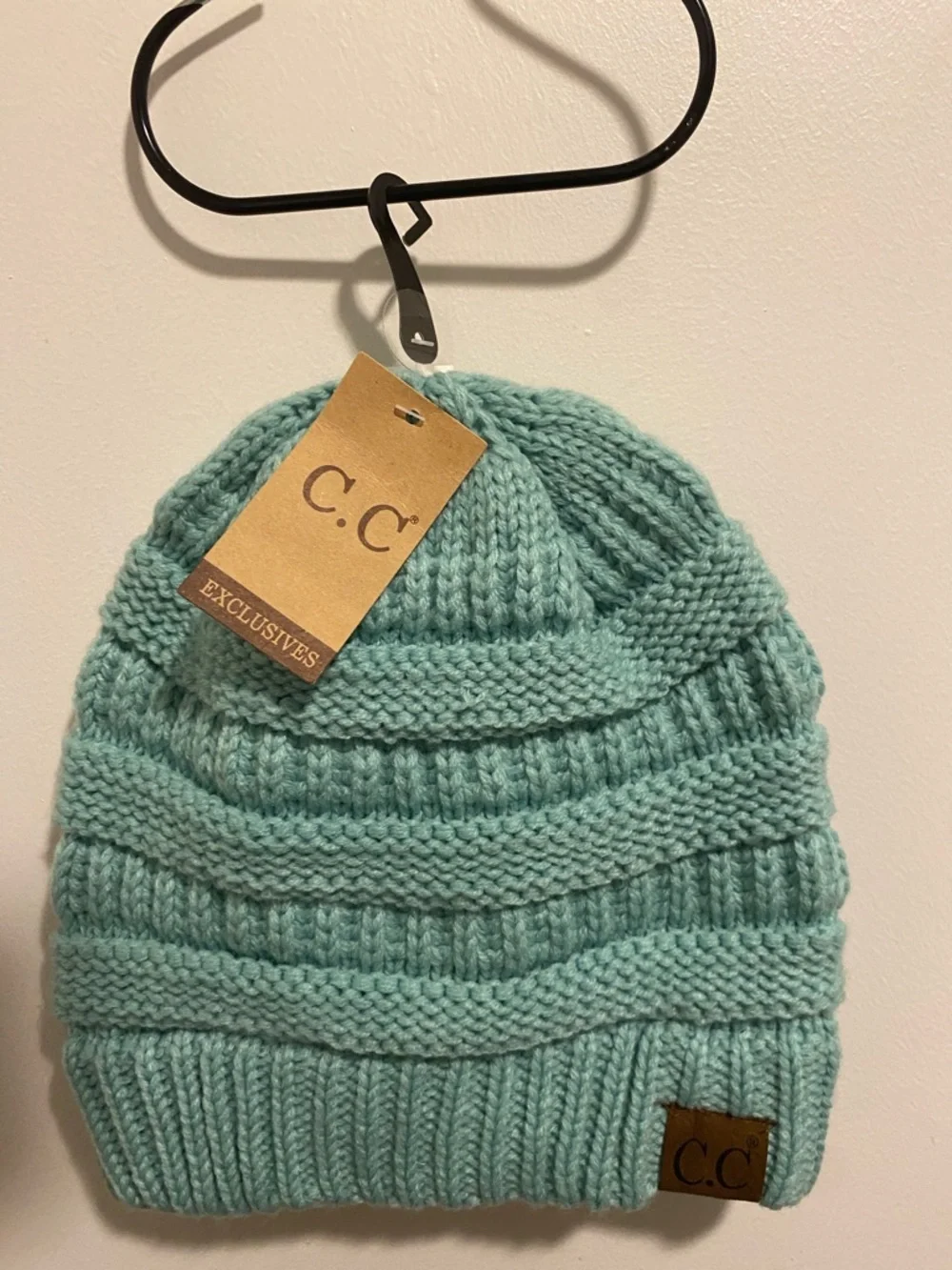 C.C Women Ribbed Knit Beanie - Mint Green